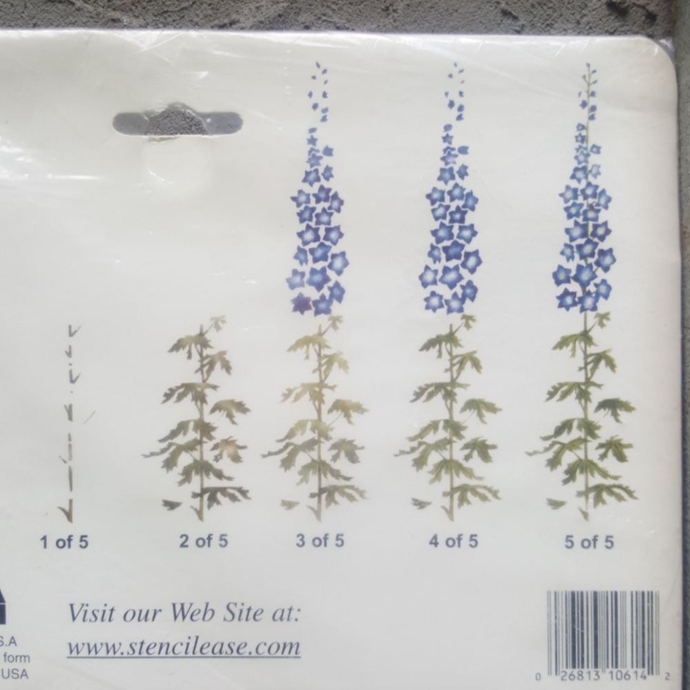 NEW Stencil Ease Delphinium Flower Stencil - Picture 4 of 5